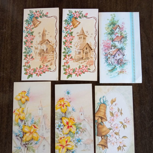 Christmas cards new, embossed, pack of 6