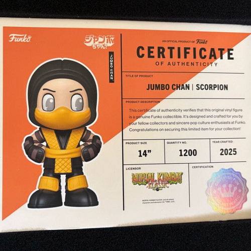 Jumbo Chan Scorpion 14'' collectible vinyl figure new, limited edition 1200