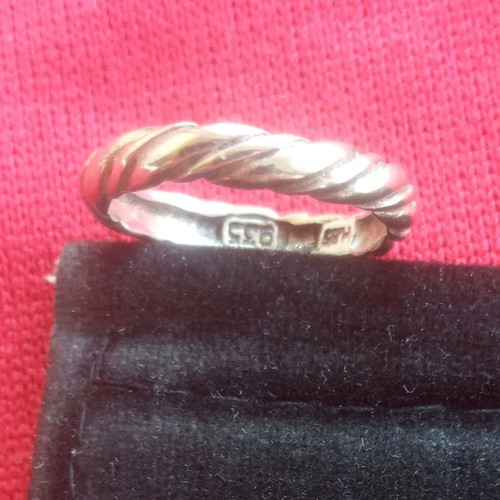 Ring in wedding band style silver 925 vintage size 47 like new