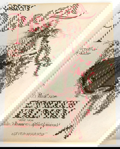 Οπερέττα: Grafin Mariza. Komm' mit nach varasdin. Μουσική: E. Kalman (Moderne, δεκ. 1920 / ελλ. έκδ)