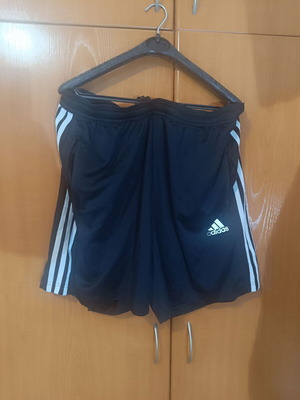 Adidas shorts used, black, size XL, thin sportswear
