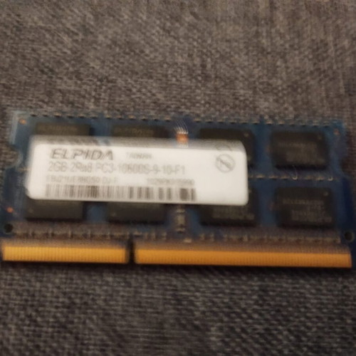 Elpida 2GB Laptop RAM used, DDR3 SODIMM 1333MHz