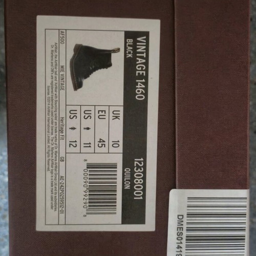 Dr. Martens 1460 boots black size 45 new, made in England