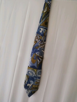 Diego Palazzo silk tie like new, blue multicolor