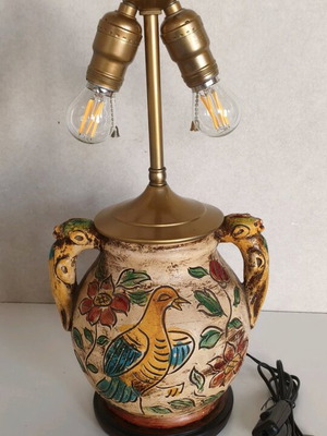 Ceramic handmade table lamp like new, 1960, Japan