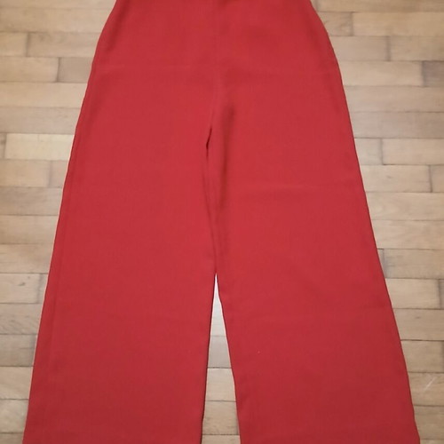 Zara women's zip culotte pants size small red like new
