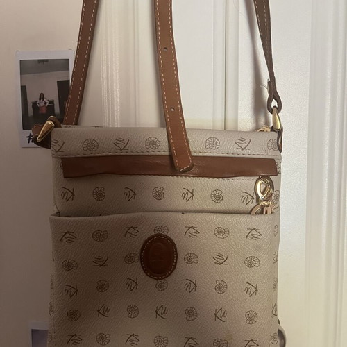 Crossbody bag like new, beige and brown