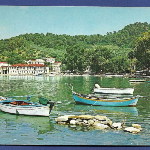 Thasos Old Port - To Metochio used postcard