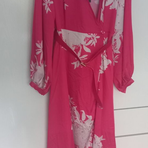Dress Access new, fuchsia with white, size large