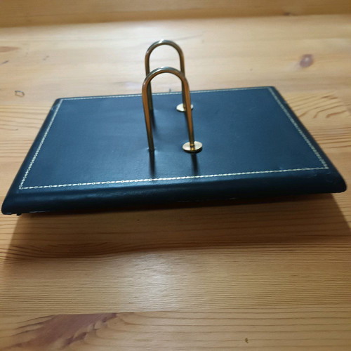 Calendar base used, leatherette with metal legs