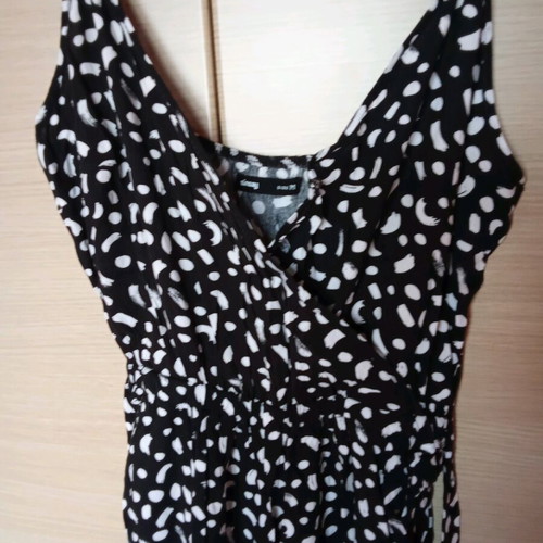 One-piece black and white jumpsuit with pockets medium Sinsay like new