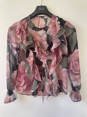Rinascimento floral blouse with roses small like new