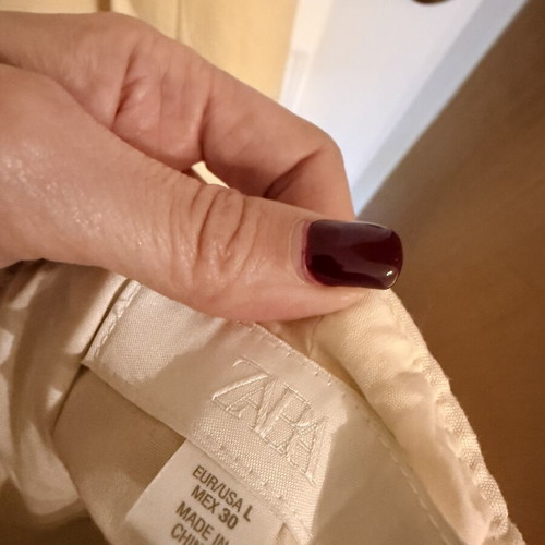 Zara strapless vest and pants set new, beige