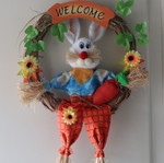 Easter door wreath bunny new