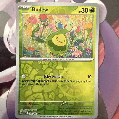 Budew Reverse Holo 004/131 Prismatic Evolution new
