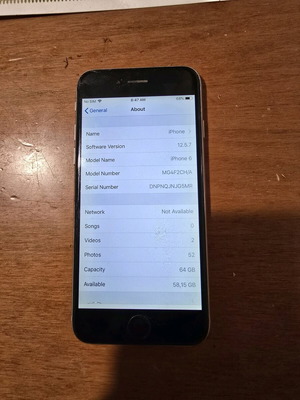 iPhone 6 used 64GB silver with working Touch ID