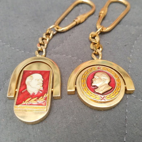Lenin vintage keychains pack of 2 rare 80s-90s