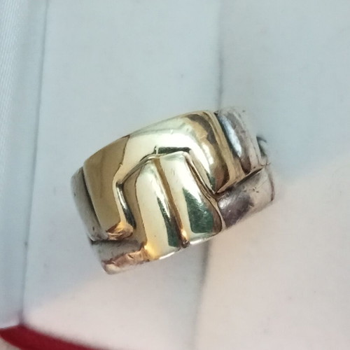 Silver-gold ring used 1000 silver and 585 gold No.54