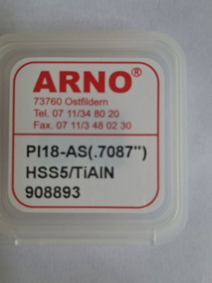 Drill Bit Replacement Tip ARNO PI18-AS HSS5/TiALN new, pack of 60