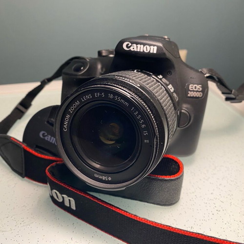 Canon DSLR EOS2000D with two lenses like new, Shutter Count 176