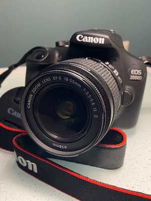 Canon DSLR EOS2000D with two lenses like new, Shutter Count 176