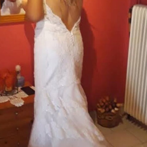 Pronovias wedding dress like new, mermaid back, white