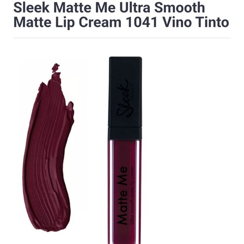 Matte Me Sleek Lipstick used, bordeaux matte lipstick