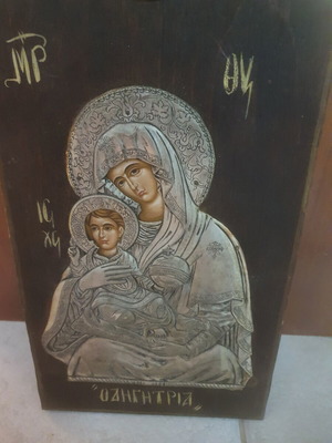 Icon of Panagia Vrefokratoussa used, wooden frame, unique piece