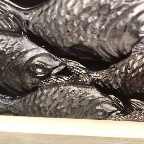 Lithograph P. Charalambous "Head and Fish" used, 1990s