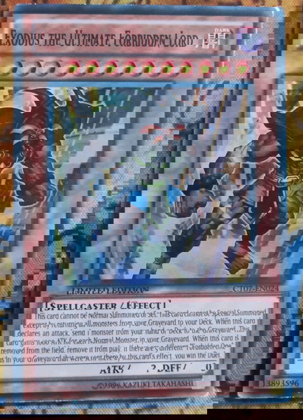 1) Exodius The Ultimate Forbidden Lord (Super Rare, Yugioh)