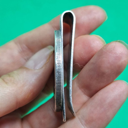 Vintage Sterling Silver Money Clip with American Dollar