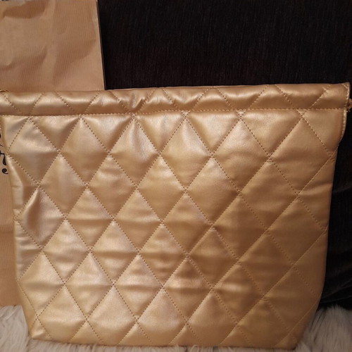 SugarFree quilted gold shoulder bag like new