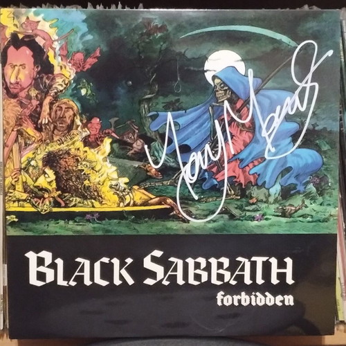 Black Sabbath Forbidden LP 2015 like new, signed by Tony Martin