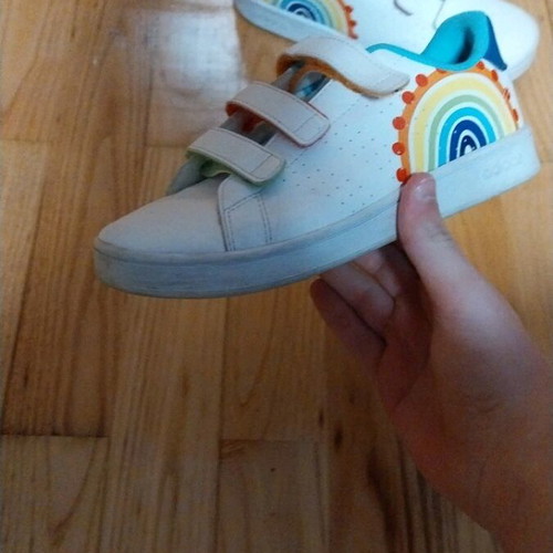 Stan Smith Adidas shoes used, colorful size 34 kids
