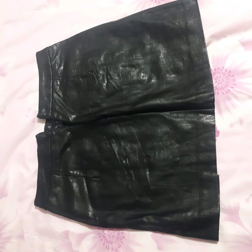 Bershka leather skirt like new, short black with silver buckle