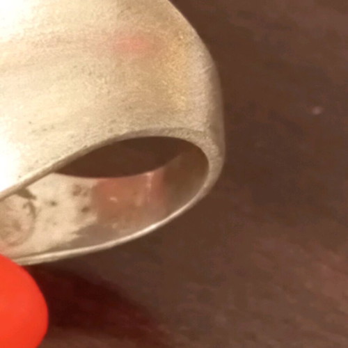 Silver 925 matte ring new, large