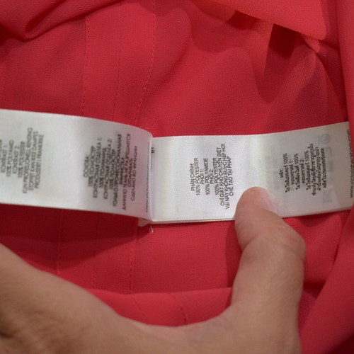 Victoria Beckham coral pleated maxi skirt like new, FR 38