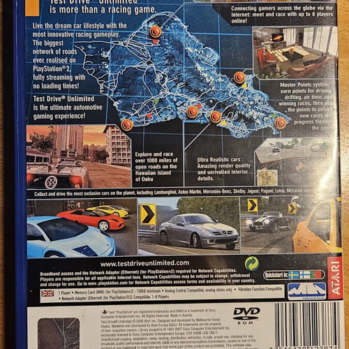 Test Drive Unlimited PS2 game used, Black Label edition
