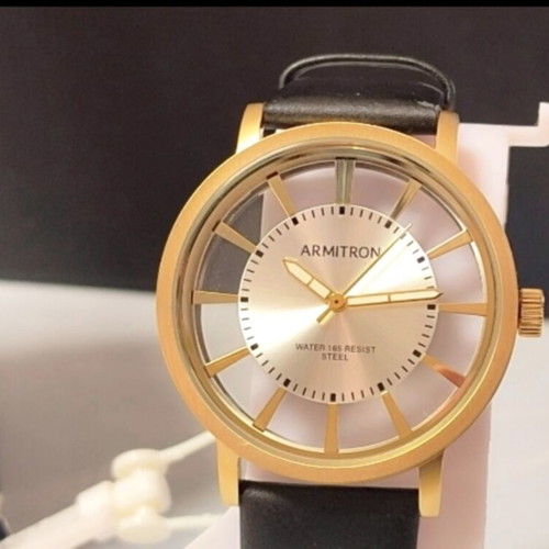 Armitron Transparent Dial 20/5423 wristwatch, gold black