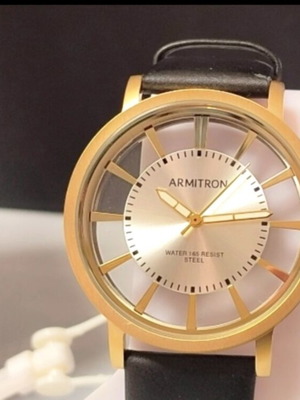 Armitron Transparent Dial 20/5423 wristwatch, gold black