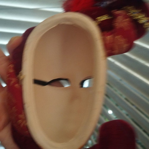 Venetian mask used, hanging wall decor, 20 cm from Italy