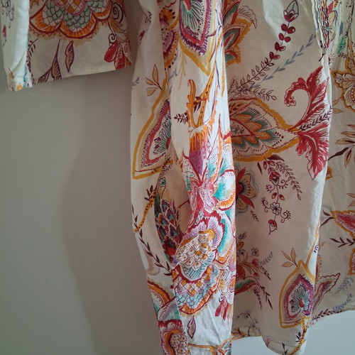Zara Boho dress tunic with pockets and buttons, cotton, size M