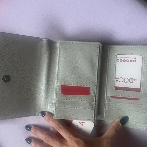 Doca wallet new, silver and gray