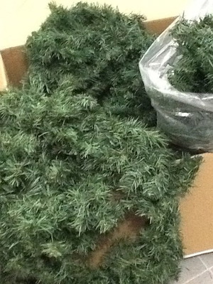 Christmas garlands new, 3 pieces, 4m each