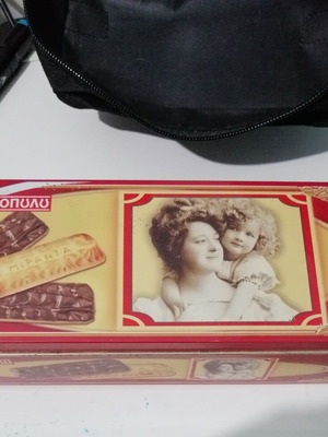 Papadopoulou biscuits metal box like new