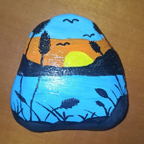Handpainted stones new, various colors and designs