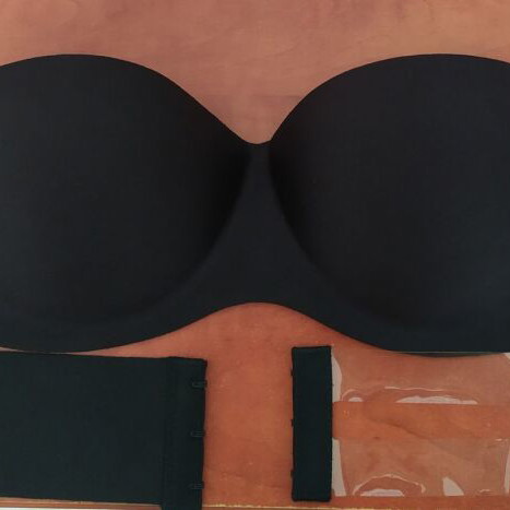 Strapless bra new, black without straps