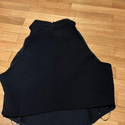 Zara sleeveless halter neck crop top size Small new black