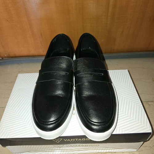 Vantaggio Loafer Shoes Size 43 New Black and White