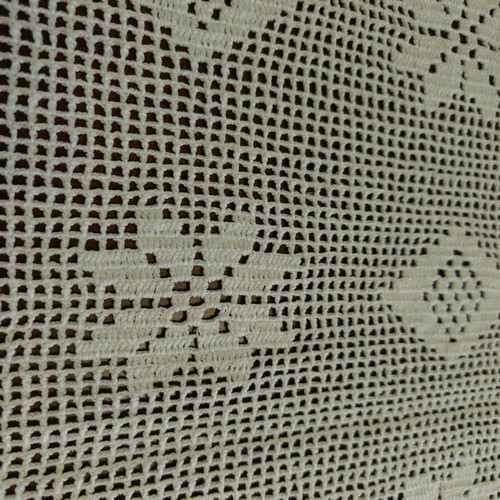 Handmade knitted tablecloth like new 150x240